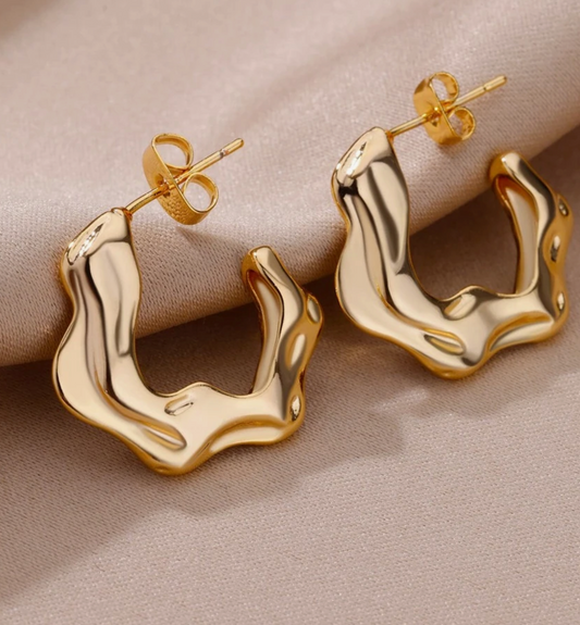 Stainless Steel wave shaped Earrings