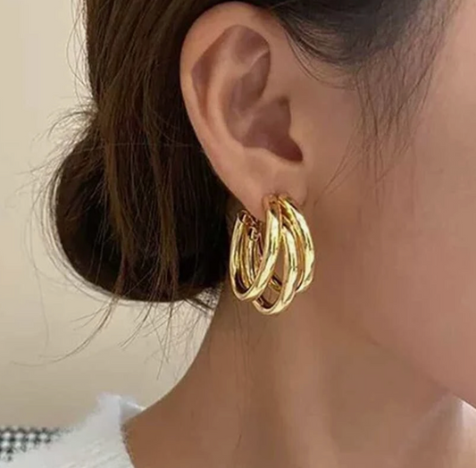 Layered Cuff Hoop Earrings