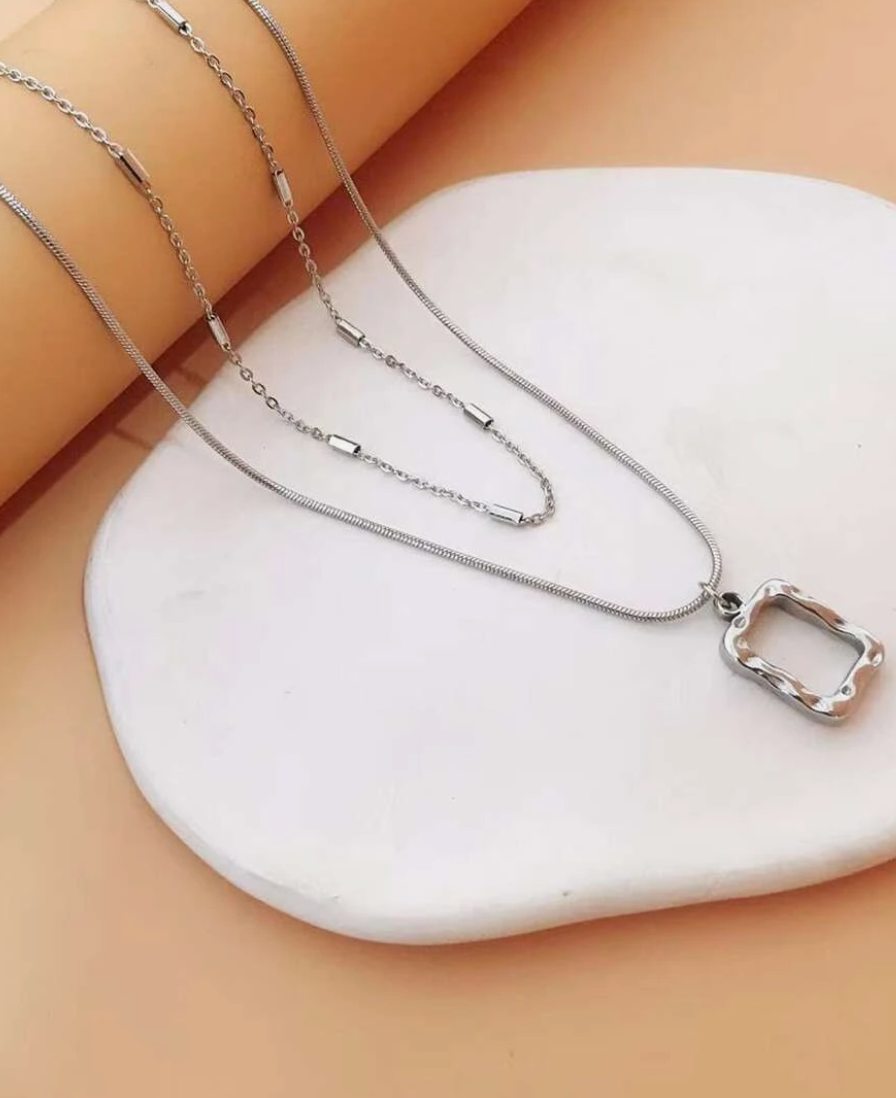 2pcs/set Geo Charm Necklace